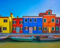 Colorful Buildings In Italy paint by number
