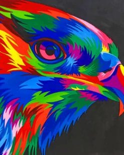 Colorful Pop Art Eagle paint by numbers