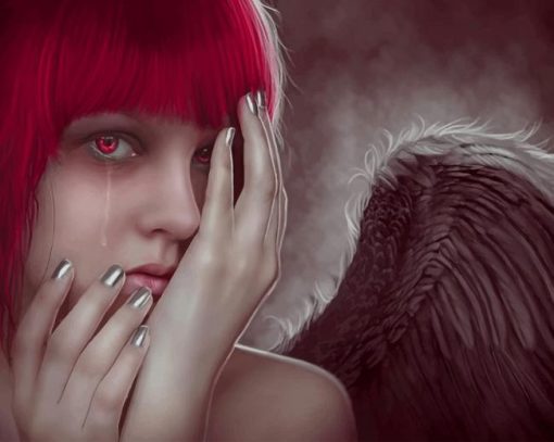 Crying Angel paint by number