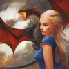 Daenerys Targaryen And The Dragon paint by number