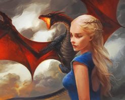 Daenerys Targaryen And The Dragon paint by number