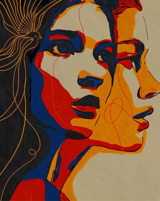 Female Portrait Art paint by numbers