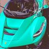 Turquoise Ferrari paint by numbers