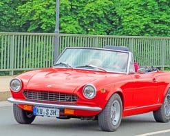 Fiat 124 Sport Spider paint by numbers