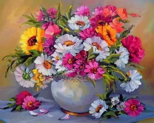 Flowers In Vase Art paint by number