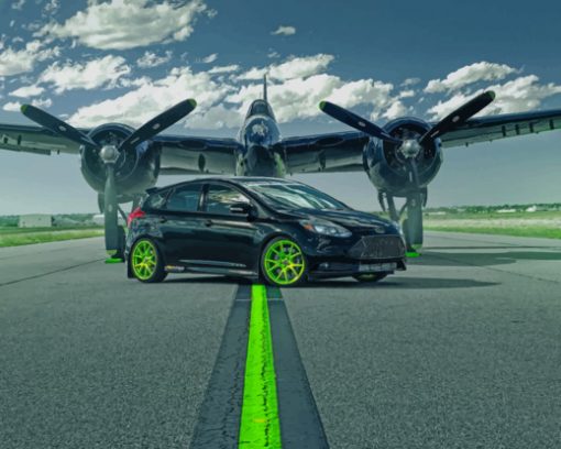 Focus St Ford Plane Runway paint by number