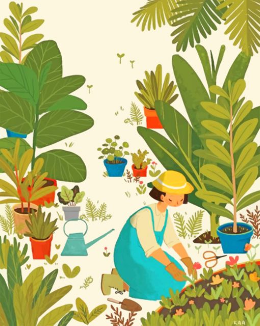 Garden Illustrations paint by numbers