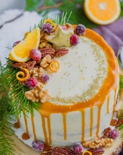 Gingerbread Orange Cake paint by numbers