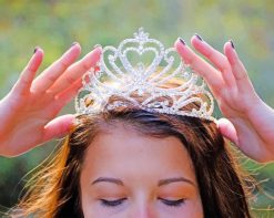 Girl Wearing Crown paint by number