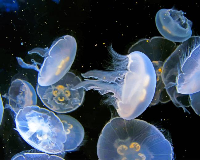 Group Of Jellyfish paint by number