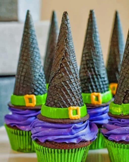 Halloween Cupcakes paint by numbers