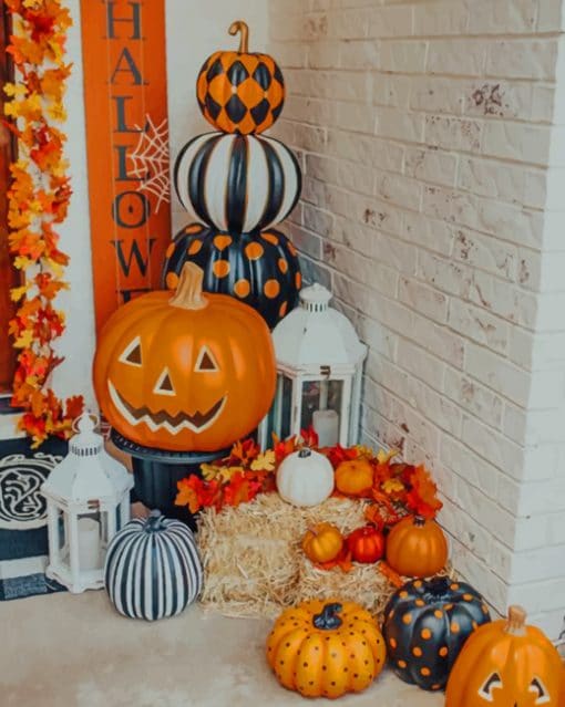 Halloween Outdoor Decor paint by numbers