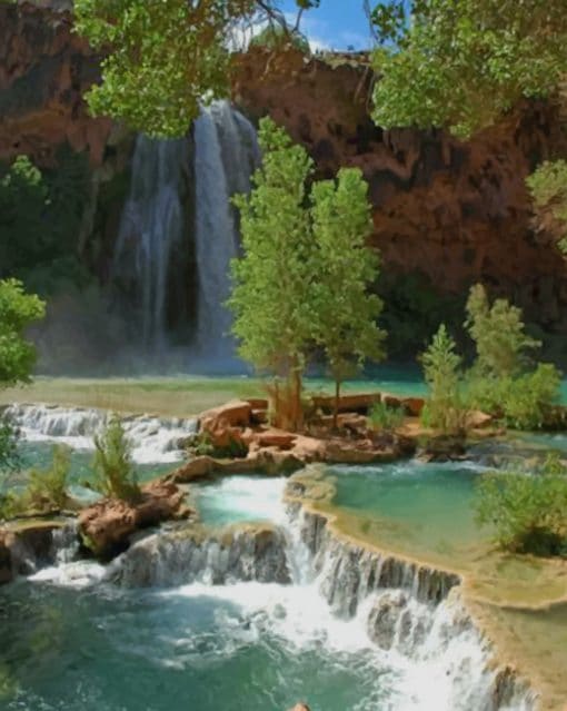 Havasu Falls Grand Canyon paint by numbers
