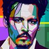Johnny Depp Pop art paint by numbers