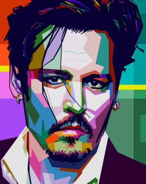 Johnny Depp Pop art paint by numbers