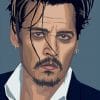 Johnny Depp Illustration paint by numbers