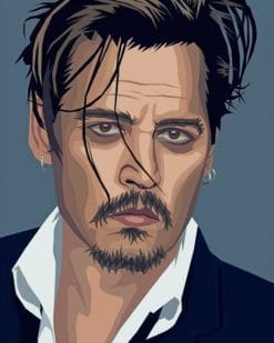Johnny Depp Illustration paint by numbers