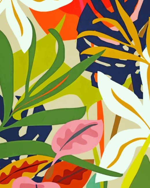 Jungle Abstract Art paint by numbers