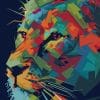 Lion Queen Pop Art paint by numbers