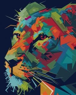 Lion Queen Pop Art paint by numbers