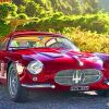 Red Maserati Zagato Coupe painnt by numbers