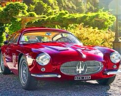 Red Maserati Zagato Coupe painnt by numbers