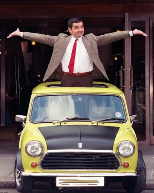 Mr Bean In His Car paint by numbers