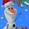 Olaf Christmas paint by numbers