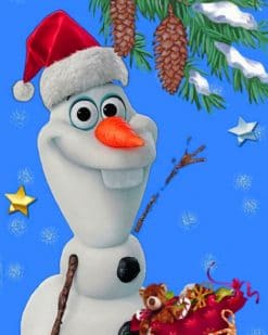 Olaf Christmas paint by numbers