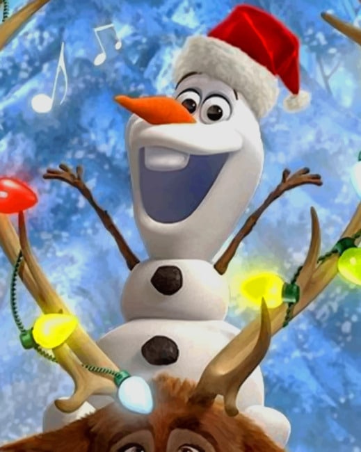 Olaf And Sven Christmas paint by numbers