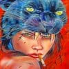 Panther Girl Art paint by numbers
