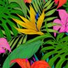 Pattern Tropical Flowers paint by number