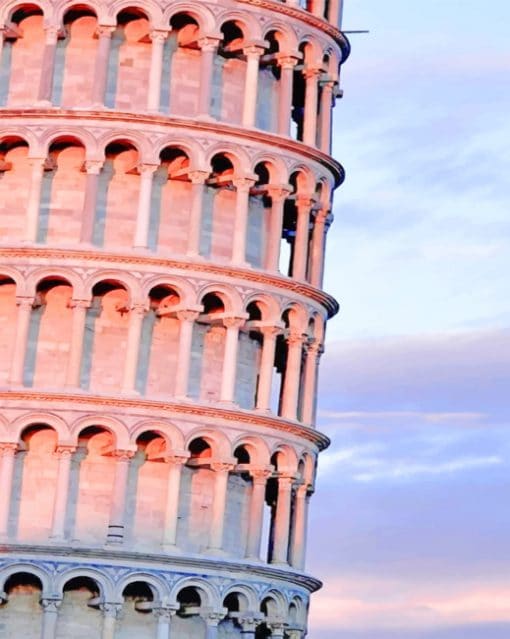 Pisa Italy Tower paint by numbers