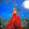 Princess In Red Dress paint by number