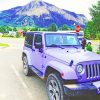 Purple Jeep In Crested Butte paint by numbers