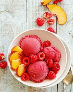 Raspberry And Peach Ice Cream Sorbet paint by numbers
