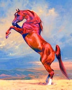 Rearing Stallion Horse paint by numbers