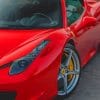 Red Ferrari 458 Italia paint by numbers