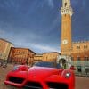 Red Ferrari In Palazzo Pubblico paint by numbers