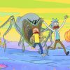 Rick And Morty Running From A Monster paint by number