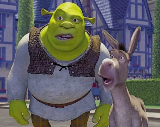 Shrek And Donkey paint by numbers