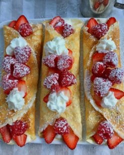 Sweet Berry Crepes With Mascarpone Cream paint by numbers