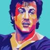 Sylvester Stallone Pop Art paint by numbers
