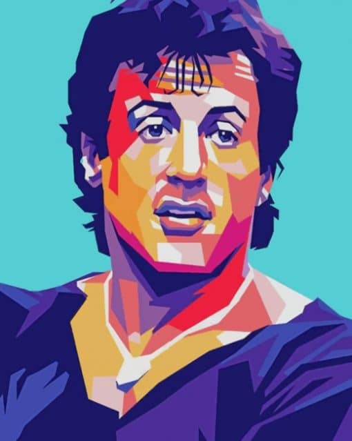 Sylvester Stallone Pop Art paint by numbers