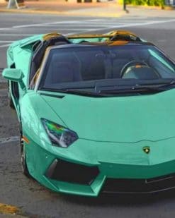 Turquoise Lamborghini Paint by numbers