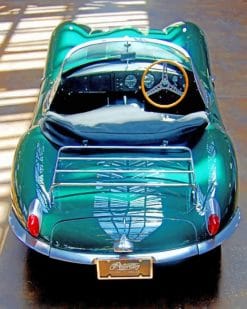 Vintage Green Jaguar paint by numbers