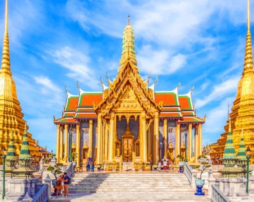 Wat Phra Kaew Bangkok paint by numbers