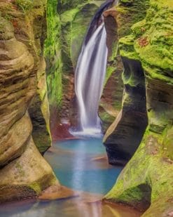 Beautiful Waterfall In Ohio paint by numbers