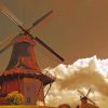 Windmill And White Clouds paint by number