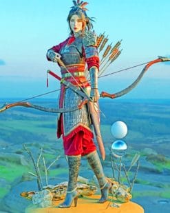 Asian Archer Female paint by numbers